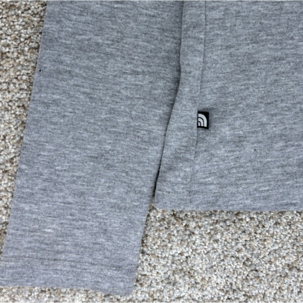 North Face Womens S Gray Long Sleeve Split Neck Fleece Knit Henley USA Made Vtg - Picture 6 of 11